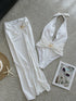 SHEIN Starfish Decor One-Piece Swimsuit With High Slit Cover-Up Skirt, Elegant Design For Women, Suitable For Summer Beach Vacation White000
