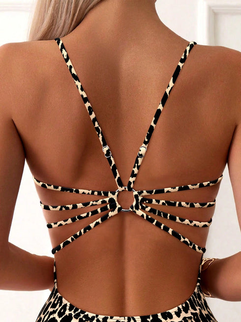 SHEIN Swim 2025 Women One-Piece Beach Outfit For Summer Beach Vacation