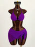 SHEIN Swim 3pcs Solid Color Bikini Set, Vacation Beach0