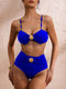 SHEIN Swim Chiccia 2 Pieces Tummy Control Metallic Shell Beaded High Waist Bikini Set For Women, Summer 2025