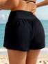 SHEIN Swim Lushoire Women's Loose Lily Flower Printed Pocket Beach Shorts, Suitable For Summer Vacation00
