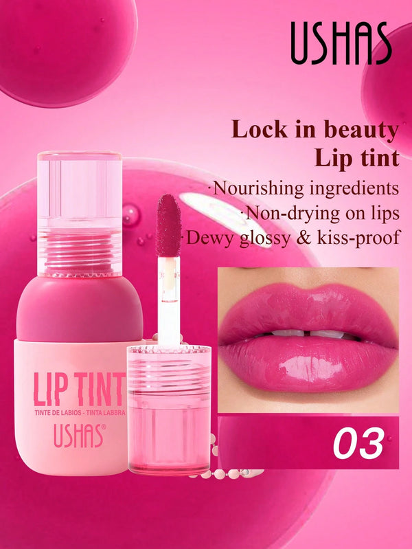 SHEIN USHAS Fruit Juice Lip Tint, Pendant Design, 3 Color Options, Lightweight & Moisturizing