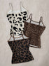SHEIN Vintage Wild, Classic Black White Brown Leopard Print, Sweet & Sexy Women Slim Fit Camisole Tank Top, Can Be Worn As Layering Piece