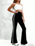 SHEIN Women's High Waist Elastic Lifting Fitness Yoga Leggings, Pants, Wide Leg Pants, Contrast Stripe Sweatpants0