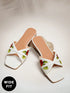 SHEIN SHUZIA Women's Wide-Fit Fashion Comfortable Straw Raffia Band Flat Sandals