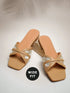 SHEIN SHUZIA Women's Wide-Fit Fashion Comfortable Straw Raffia Band Flat Sandals