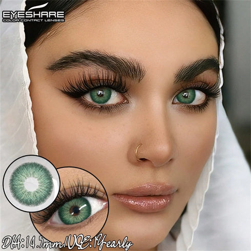 SSHEIN EYESHARE 1 Pair Natural Colored Contact Lenses For Eyes Brown Eye Contacts Gray Soft