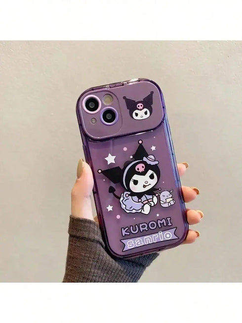 SHEIN Sanrio Sanrio Cartoon Cute Kuromi Apple Phone Anti Drop