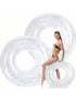 SHEIN Silver Glitter Swim Ring For Pool Beach Lake Glitter Pool Inflatable Swim Tube