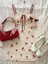 SHEIN Skyraze Cherry Blossom Print Ruched Bust Cami Dress, Spring, Tea Party Vacation Women