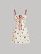 SHEIN Skyraze Cherry Blossom Print Ruched Bust Cami Dress, Spring, Tea Party Vacation Women