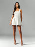 Square Neck Smocked Back Mini Dress