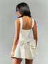 Square Neck Smocked Back Mini Dress