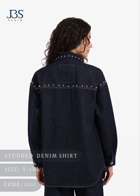 قميص جينز مرصع