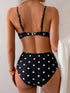 SHEIN Summer Solid Color Sexy Elegant Bohemian Style Spaghetti Strap Bikini Swimwear, Sweet Two Pieces Beach Vacation Set