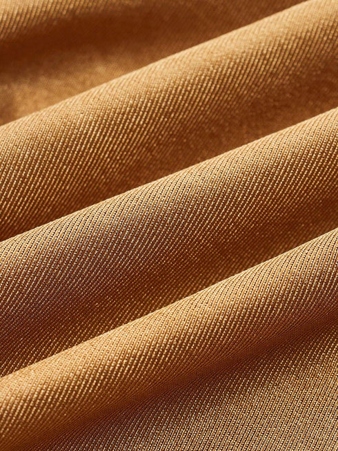 شورت سباحة نسائي من SHEIN Swim Oasis بني اللون مزين بزهور ثلاثية الأبعاد