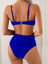 SHEIN Swim Chiccia 2 Pieces Tummy Control Metallic Shell Beaded High Waist Bikini Set For Women, Summer 2025