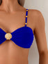 SHEIN Swim Chiccia 2 Pieces Tummy Control Metallic Shell Beaded High Waist Bikini Set For Women, Summer 2025