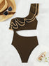 SHEIN Swim Style Ruffle Trim Cutout Sexy One-Piece Swimsuit