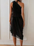 SHEIN Women Solid Trim Contrast Color Modest Chiffon Cover-Up