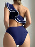 SHEIN Swim Style Ruffle Trim Cutout Sexy One-Piece Swimsuit