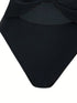 SHEIN Swim 2pcs Set Colorblock Bow Decor One Piece Swimsuit