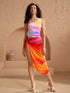 SHEIN Summer Vacation Beach Neon Printed One-Piece Swimsuit