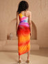 SHEIN Summer Vacation Beach Neon Printed One-Piece Swimsuit