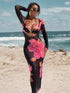 SHEIN Swim Vcay Women 3pcs/Set New Printed Halter Bikini Swimsuit, Sexy & Protective For Summer Beach Vacation