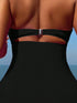 بدلة سباحة SHEIN Swim Vcay قطعة واحدة للنساء، بلون مغاير، بتصميم مفرغ، ورباط متقاطع حول العنق