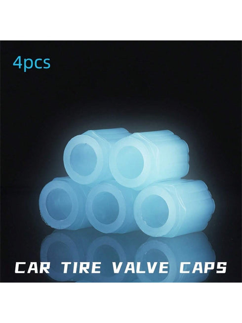 SHEIN Universal 4pcs Luminous Valve Stem Caps