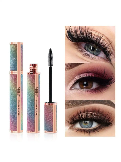 VIBELY Luminous Starry Sky Mascara 4d Fiber Thick Curling