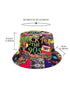 SHEIN Vintage Print Bucket Hat Reversible (Black 90s)
