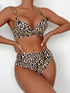 SHEIN Voyashape 2025 Cheetah 2pcs/Set Women Leopard Print Sexy Bikini Swimwear, Summer Beach