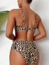 SHEIN Voyashape 2025 Cheetah 2pcs/Set Women Leopard Print Sexy Bikini Swimwear, Summer Beach