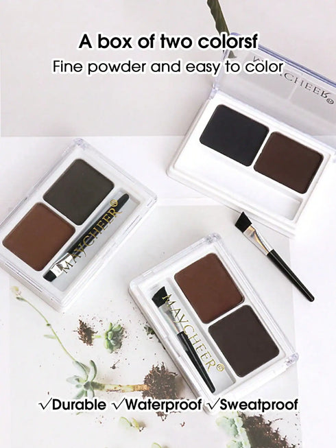 SHEIN Waterproof Eyebrow Powder & Brush