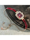 Women's Red Crystal Embellished Flexible Bracelet Watch