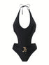 SHEIN Tight One Piece Swimsuit Beach Holiday Summer Swimsuit