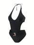 SHEIN Tight One Piece Swimsuit Beach Holiday Summer Swimsuit
