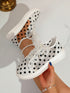 SHEIN Women's Casual Canvas Sneakers, Breathable Mesh Polka Dot Design