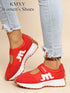 SHEIN Women's Classic Retro Fashion Sneakers, Casual Tennis Slip-On Flat Loafers, Walking Shoes With Hook And Loop