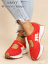 SHEIN Women's Classic Retro Fashion Sneakers, Casual Tennis Slip-On Flat Loafers, Walking Shoes With Hook And Loop