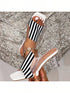 SHEIN Women's Fashion Zebra Print Super High Heel Shoes, Suitable For Outdoor, Beach, Party Wear