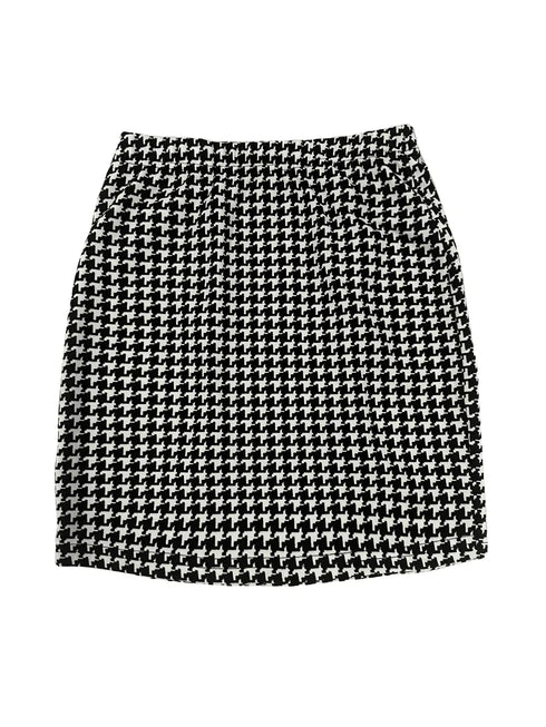 SHEIN Women's Houndstooth Print Bodycon Mini Skirt, Elegant Elastic Waist Pencil Skirt