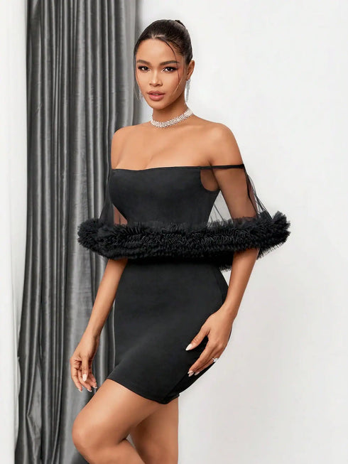 SHEIN Zolique Women's Off-Shoulder Dress