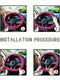 SHEIN Rhinestone Decor Car Steering Wheel Cover
