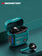 SHEIN Original Monster XKT16 V5.3 semi-in-ear wireless earbuds, HiFi audio, gaming performance, unlimited battery life, low latency.