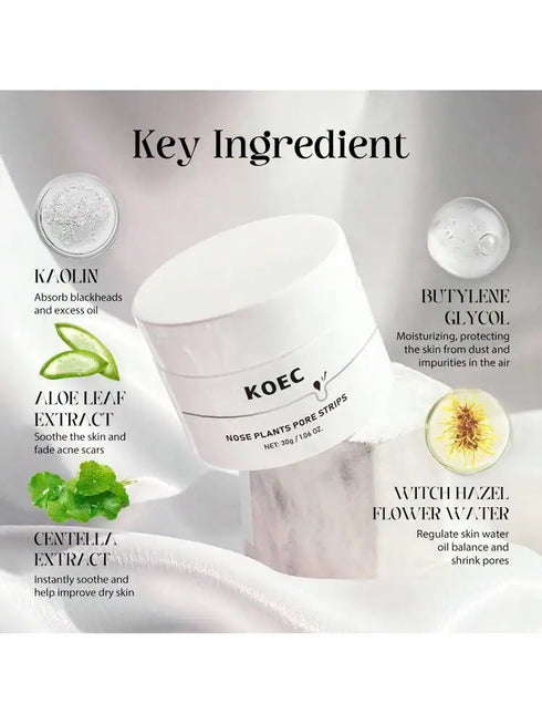 shein 30g Blackhead Removal Nose Strips, Deep Pore Cleansing Peel-Off Mask with 60 Nose Cleansing Stickers