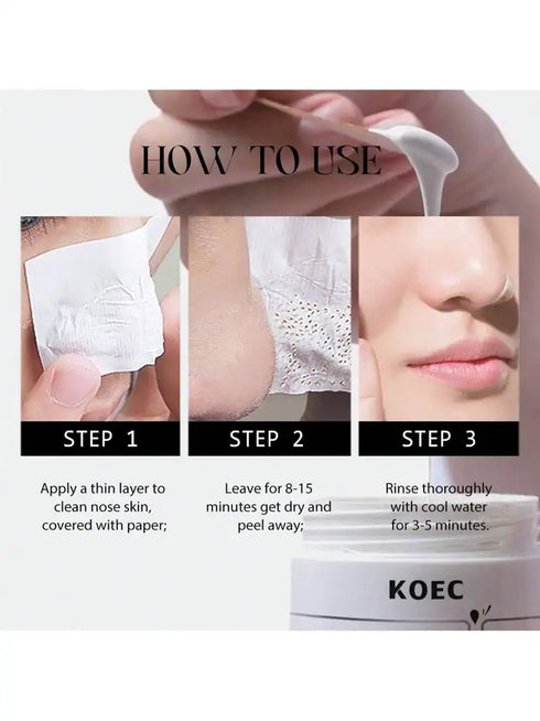 shein 30g Blackhead Removal Nose Strips, Deep Pore Cleansing Peel-Off Mask with 60 Nose Cleansing Stickers