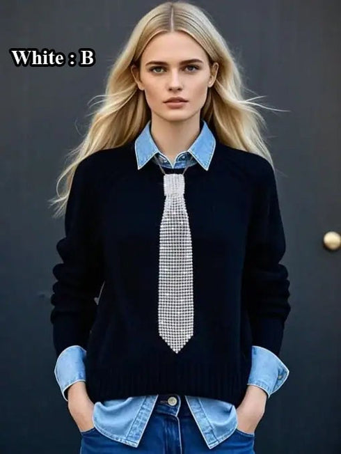 ربطات عنق متعددة الاستخدامات للجنسين مزينة بشرابة مزينة بنجوم لامعة من SHEIN